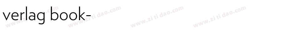 verlag book字体转换